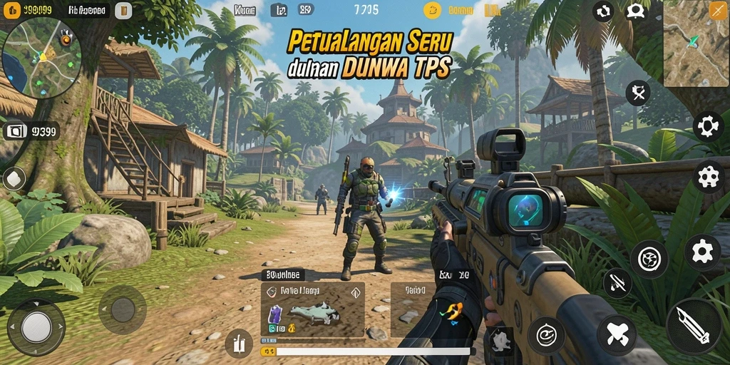 Tampilan menarik dari gameplay seru di 9399, aksi tembak-menembak yang mendebarkan.