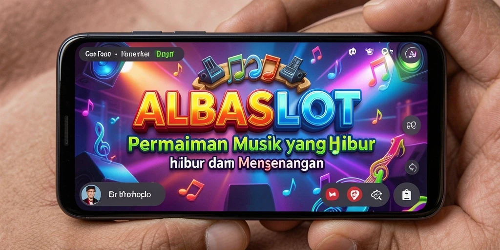 Screenshot permainan ALBASLOT menampilkan gameplay musik yang menarik.