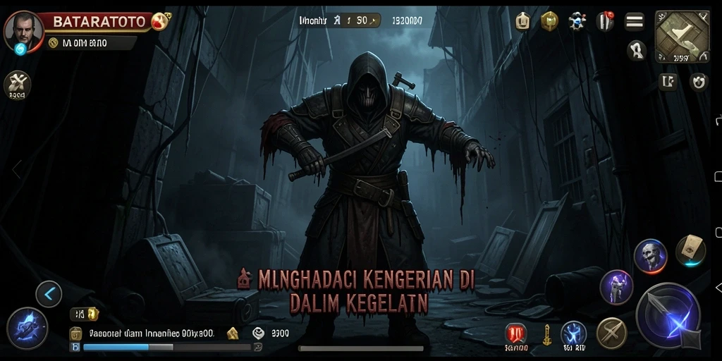 Tangkapan layar utama dari gameplay BATARATOTO yang menegangkan dan mencekam.