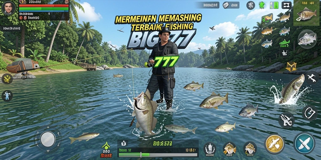 Tangkapan layar utama BIG777 menampilkan pemain yang sedang menikmati pengalaman memancing yang seru.