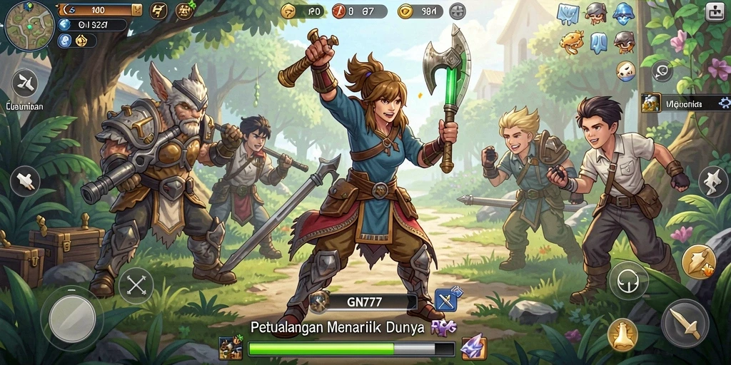 Gameplay GN777 yang penuh petualangan di dunia RPG.