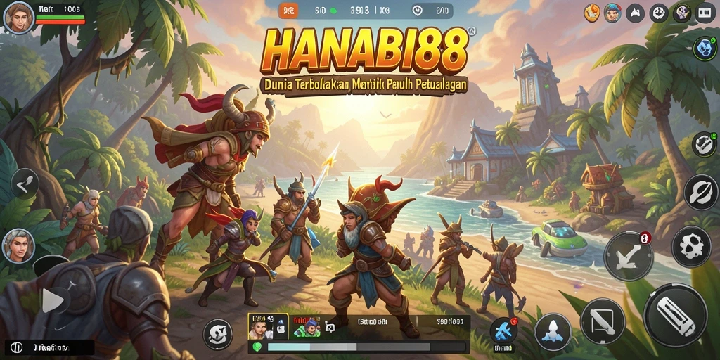Tangkapan layar gameplay HANABI88 menampilkan eksplorasi dunia yang luas dan penuh detail.