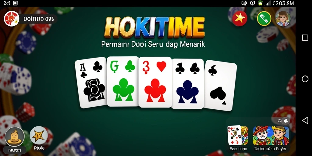 Screenshot gameplay HOKITIME dengan aksi Domino yang seru.