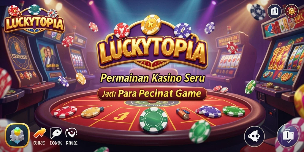Tampilan permainan Kasino yang menegangkan dan mengasyikkan di LUCKYTOPIA.