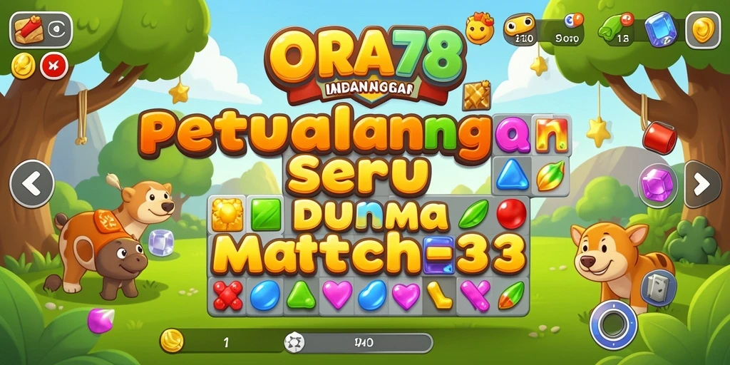 Tangkapan layar gameplay seru dari ORA78 game Match-3.