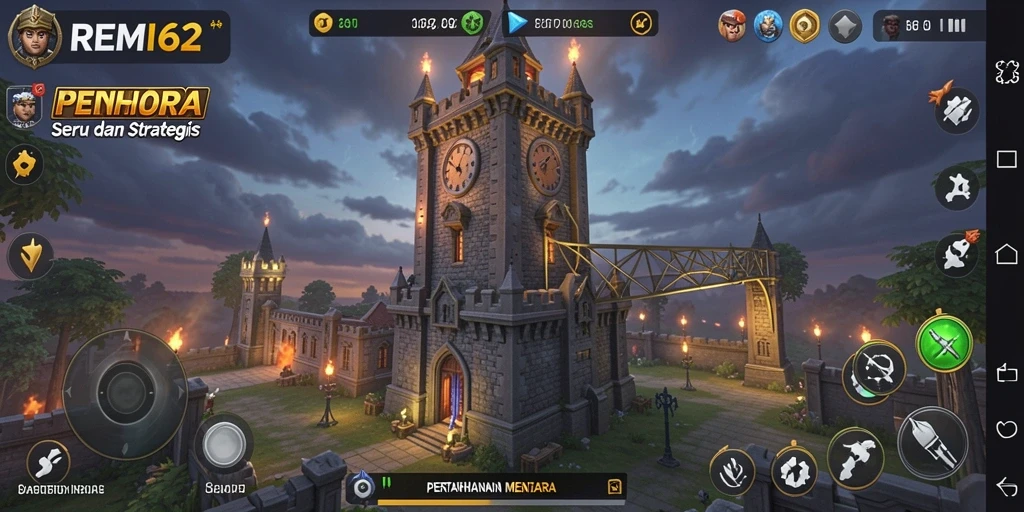 Screenshot utama menampilkan aksi pertahanan menara yang mendebarkan.