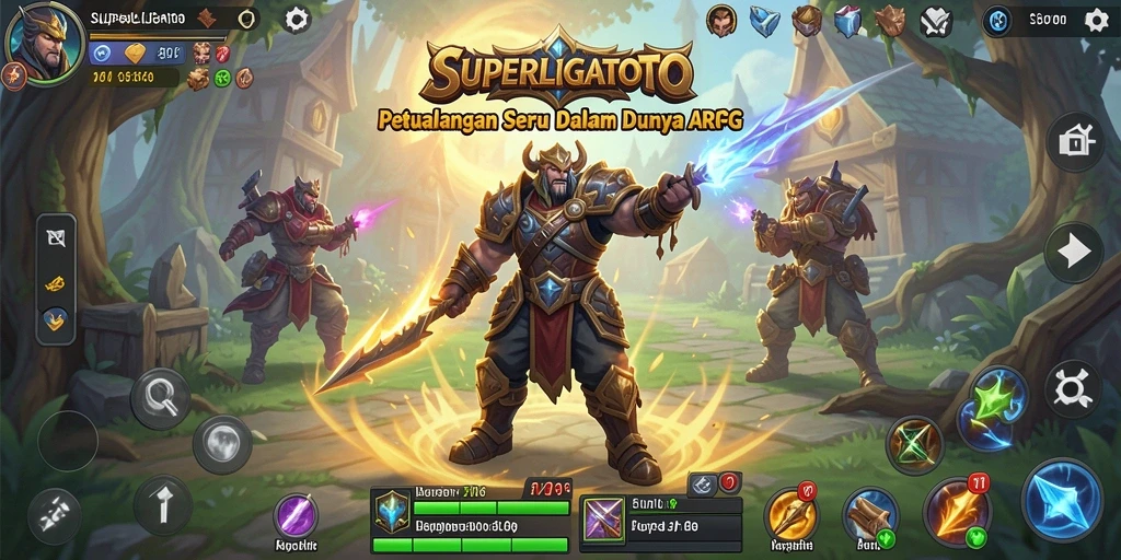 Tampilan gameplay <strong>SUPERLIGATOTO</strong> yang penuh aksi dan petualangan.