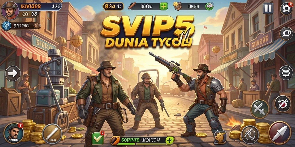 Screenshot gameplay SVIP5 yang menampilkan keseruan membangun empire bisnis.
