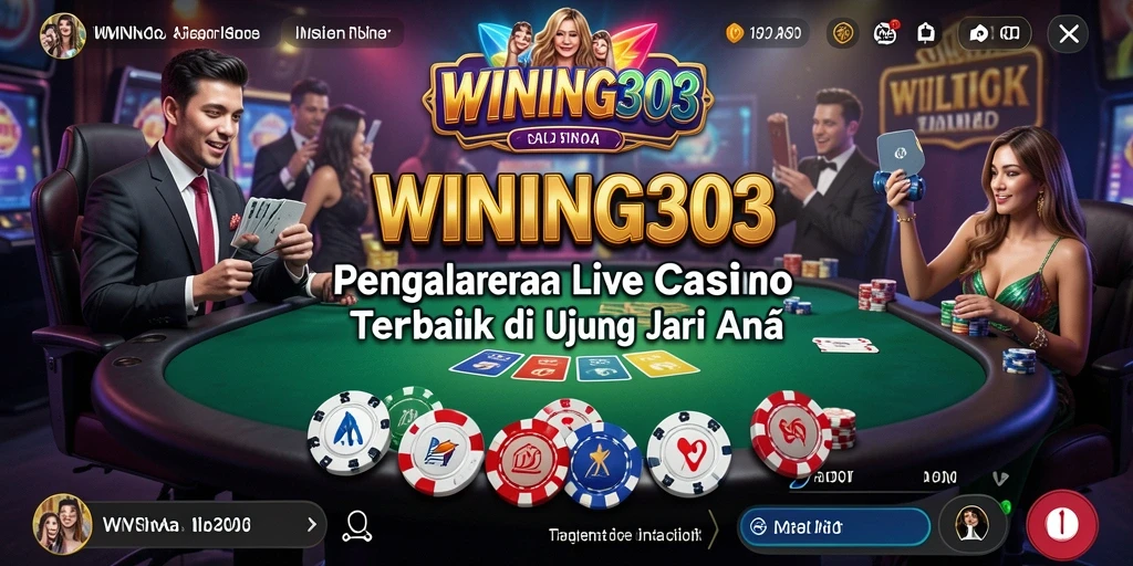 Tampilan gameplay Live Casino yang mendebarkan di WINNING303.